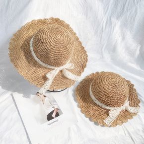 Mommy and Me Lace Bow Straw Hats